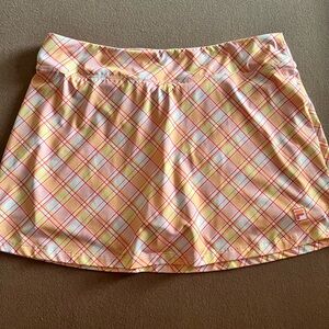 FILA Pink, Yellow & White Plaid Skirt size Large